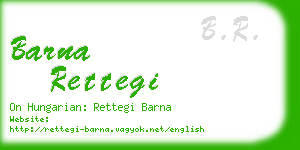 barna rettegi business card